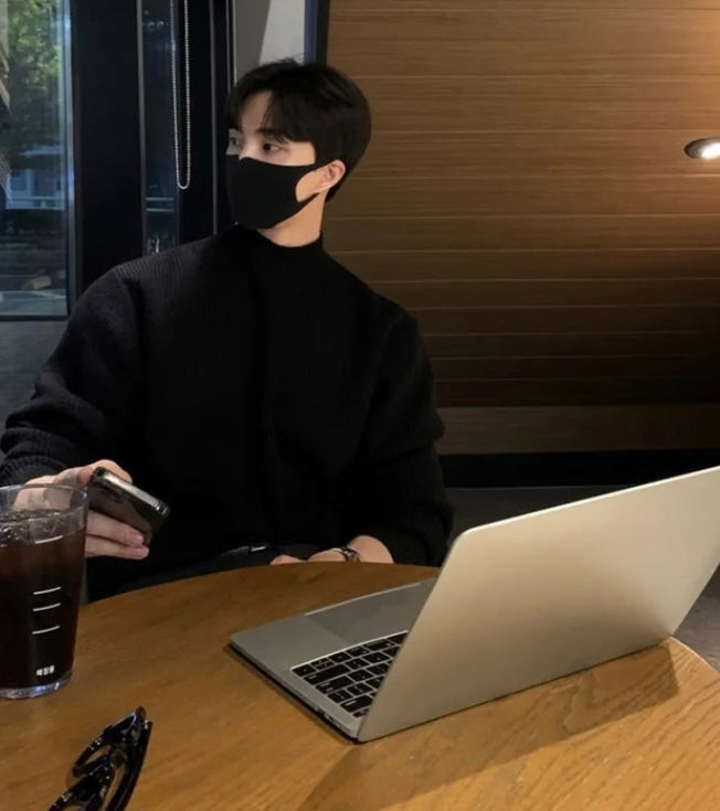 Knitted Mock Neck Sweater