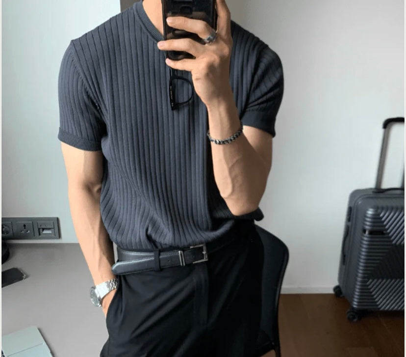 Knitted Lined Polo Shirt