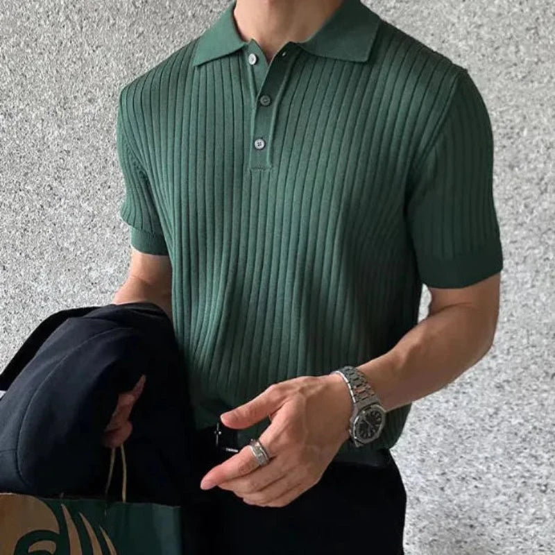 Knitted Lined Polo Shirt