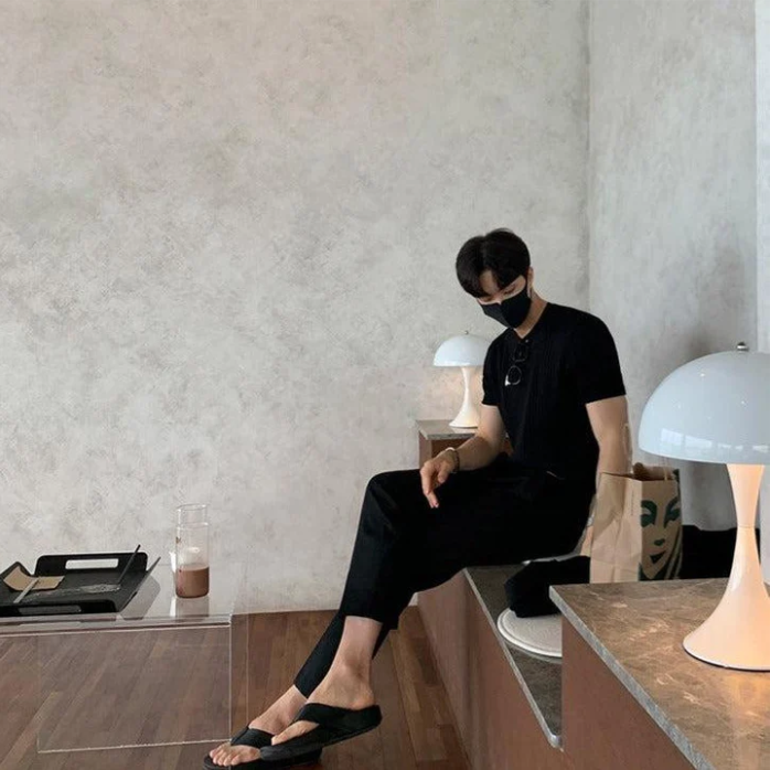 Knitted Lined Polo Shirt