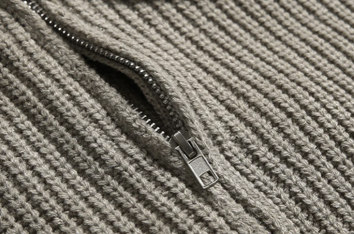 Knitted Quarter-zip Sweatshirt