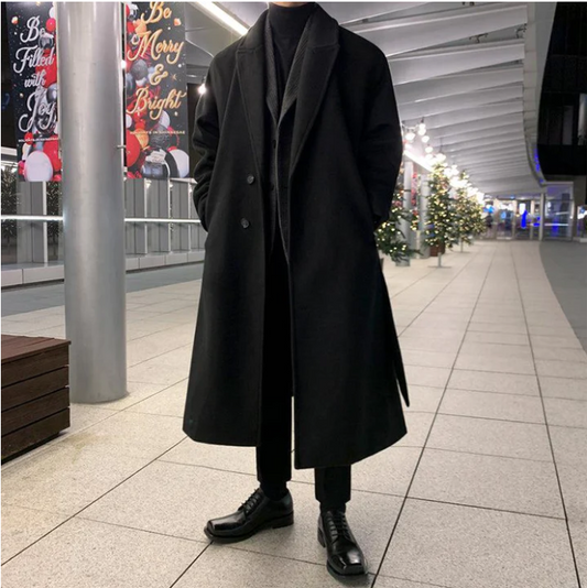 Dual Pocket Belted OverCoat