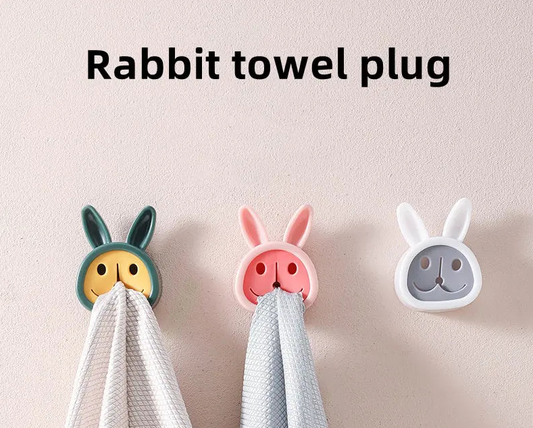 Punch Free Towel Holder(Rabbit Edition)
